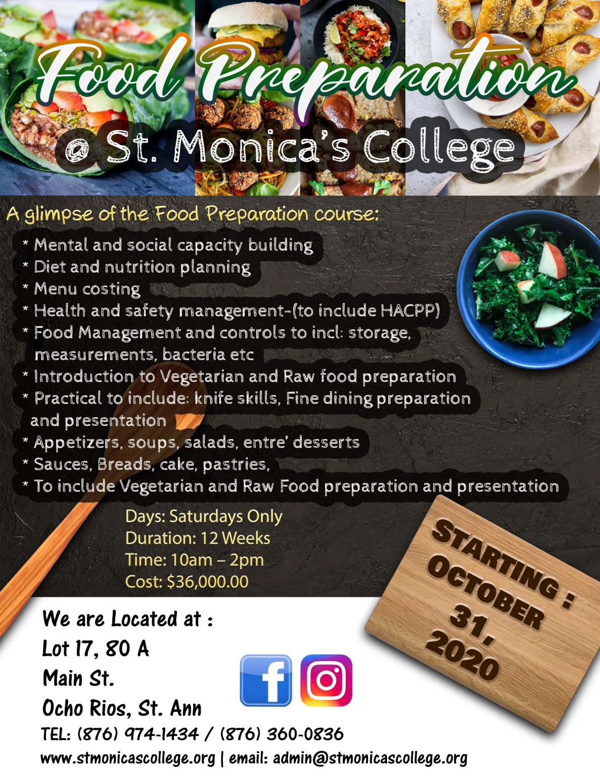 Food Preparation St. Monica’s College